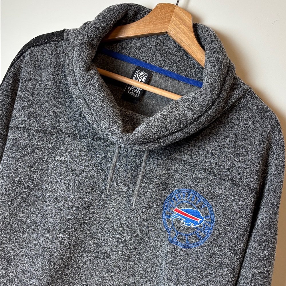 NFL Buffalo Bills heather Gray Sweatshirt women’s size XL with black Blue Trim - Picture 2 of 9